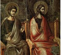 HRJUBWREE Dipinti Famosi Nordico Pittura Tela Immaginie il Giudizio Universale Pietro Cavallini Per la Decorazione della Camera da Letto 60x90cm