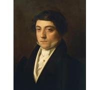 HRJUBWREE Dipinti Famosi Nordico Pittura Tela Immaginie Italia Milano Ritratto del compositore italiano Gioacchino Rossini di Vincenzo Camuccini Per la Decorazione della Camera da Letto 60x90cm