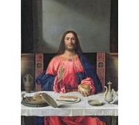 HRJUBWREE Dipinti Famosi Nordico Pittura Tela Immaginie la cena in Emmaus olio su dettaglio di famoso artista Per la Decorazione della Camera da Letto 60x90cm