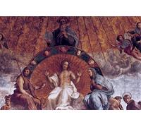 HRJUBWREE Dipinti Famosi Nordico Pittura Tela Immaginie la Disputa del SS. Sacramento Particolare di Raffaello Sanzio Raffaello Per la Decorazione della Camera da Letto 60x90cm