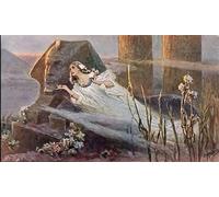 HRJUBWREE Dipinti Famosi Nordico Pittura Tela Immaginie La nebbia del Nilo di Wilhelm Kotarbinski Per la Decorazione della Camera da Letto 60x90cm