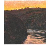 HRJUBWREE Dipinti Famosi Nordico Pittura Tela Immaginie La valle della Creuse al tramonto di Claude Monet Per la Decorazione della Camera da Letto 60x90cm
