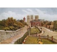 HRJUBWREE Dipinti Famosi Nordico Pittura Tela Immaginie le mura della città York di Alfred Robert Quinton Per la Decorazione della Camera da Letto 60x90cm