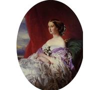 HRJUBWREE Dipinti Famosi Nordico Pittura Tela Immaginie l'imperatrice Eugenia Winterhalter Per la Decorazione della Camera da Letto 60x90cm