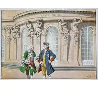 HRJUBWREE Dipinti Famosi Nordico Pittura Tela Immaginie Re Federico e Voltaire di Richard Knoetel Per la Decorazione della Camera da Letto 60x90cm