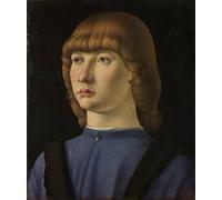 HRJUBWREE Dipinti Famosi Nordico Pittura Tela Immaginie Ritratto di fanciullo di Jacometto Veneziano Per la Decorazione della Camera da Letto 60x90cm