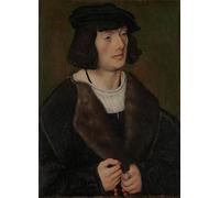 HRJUBWREE Dipinti Famosi Nordico Pittura Tela Immaginie Ritratto di un uomo con un rosario di Lucas Cranach il Vecchio Per la Decorazione della Camera da Letto 60x90cm