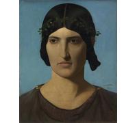 HRJUBWREE Dipinti Famosi Nordico Pittura Tela Immaginie Testa di donna italiana di Jean Leon Gerome Per la Decorazione della Camera da Letto 60x90cm
