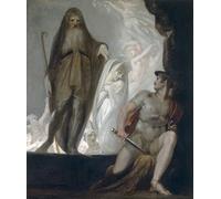 HRJUBWREE Dipinti Famosi Nordico Pittura Tela Immaginie Tiresia predice il a Ulisse di Henry Fuseli Per la Decorazione della Camera da Letto 60x90cm