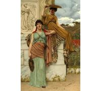 HRJUBWREE Dipinti Famosi Stampe d'Arte Mural Dipinto Aspettando la processione John William Godward Per la Decorazione del Soggiorno 60x90cm