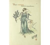 HRJUBWREE Dipinti Famosi Stampe d'Arte Mural Dipinto Fiori da Shakespeare di Walter Crane Per la Decorazione del Soggiorno 60x90cm