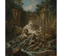 HRJUBWREE Dipinti Famosi Stampe d'Arte Mural Dipinto Fontana di Venere di François Boucher Per la Decorazione del Soggiorno 60x90cm