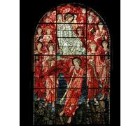 HRJUBWREE Dipinti Famosi Stampe d'Arte Mural Dipinto il dettaglio della finestra del giudizio universale di Edward Burne Jones Per la Decorazione del Soggiorno 60x90cm