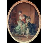 HRJUBWREE Dipinti Famosi Stampe d'Arte Mural Dipinto il docile cucciolo di cane di François Boucher Per la Decorazione del Soggiorno 60x90cm