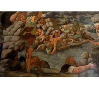 HRJUBWREE Dipinti Famosi Stampe d'Arte Mural Dipinto la Caduta dei Giganti di Giulio Romano Per la Decorazione del Soggiorno 60x90cm