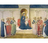 HRJUBWREE Dipinti Famosi Stampe d'Arte Mural Dipinto la Dama Delle Ombre del Beato Angelico Per la Decorazione del Soggiorno 60x90cm