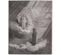 HRJUBWREE Dipinti Famosi Stampe d'Arte Mural Dipinto la Divina Commedia Paradiso Canto l'Anima di Cacciaguida Parla di Firenze di Gustave Dore Per la Decorazione del Soggiorno 60x90cm