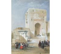 HRJUBWREE Dipinti Famosi Stampe d'Arte Mural Dipinto la Porta della Giustizia Ingresso all'Alhambra di David Roberts Per la Decorazione del Soggiorno 60x90cm