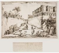 HRJUBWREE Dipinti Famosi Stampe d'Arte Mural Dipinto la Tomba degli Istacidi Pompei di Battista Piranesi Per la Decorazione del Soggiorno 60x90cm
