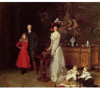 HRJUBWREE Dipinti Famosi Stampe d'Arte Mural Dipinto Lady Ida Sitwell e famiglia di John Singer Sargent Per la Decorazione del Soggiorno 60x90cm