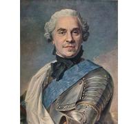 HRJUBWREE Dipinti Famosi Stampe d'Arte Mural Dipinto Maresciallo di Sassonia di Maurice Quentin De La Tour Per la Decorazione del Soggiorno 60x90cm