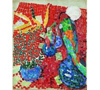 HRJUBWREE Dipinti Famosi Stampe d'Arte Mural Dipinto Natura morta con pappagallo di Robert Delaunay Per la Decorazione del Soggiorno 60x90cm