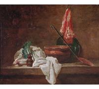 HRJUBWREE Dipinti Famosi Stampe d'Arte Mural Dipinto Natura morta di Jean Baptiste Simeon Chardin Per la Decorazione del Soggiorno 60x90cm