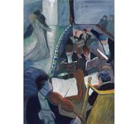 HRJUBWREE Dipinti Famosi Stampe d'Arte Mural Dipinto nel Teatro I di Marianne Von Werefkin Per la Decorazione del Soggiorno 60x90cm