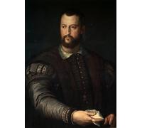 HRJUBWREE Dipinti Famosi Stampe d'Arte Mural Dipinto Portrait of Grand of Tuscany Cosimo I De Medici After by Agnolo Bronzino Per la Decorazione del Soggiorno 60x90cm