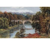HRJUBWREE Dipinti Famosi Stampe d'Arte Mural Dipinto Prebend Bridge Durham di Alfred Robert Quinton Per la Decorazione del Soggiorno 60x90cm