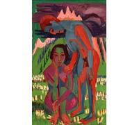 HRJUBWREE Dipinti Famosi Stampe d'Arte Mural Dipinto Primavera Nera di Ernst Ludwig Kirchner Per la Decorazione del Soggiorno 60x90cm