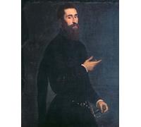 HRJUBWREE Dipinti Famosi Stampe d'Arte Mural Dipinto Ritratto di un uomo di Domenico Robusti Tintoretto Per la Decorazione del Soggiorno 60x90cm