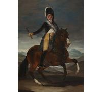 HRJUBWREE Dipinti Famosi Stampe d'Arte Mural Dipinto Ritratto equestre del re Ferdinando VII di Spagna di Francisco De Goya Per la Decorazione del Soggiorno 60x90cm