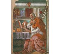 HRJUBWREE Dipinti Famosi Stampe d'Arte Mural Dipinto Sant'Agostino nella sua cella di Sandro Botticelli Per la Decorazione del Soggiorno 60x90cm