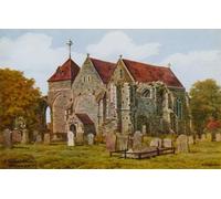 HRJUBWREE Dipinti Famosi Stampe d'Arte Mural Dipinto St Church Winchelsea di Alfred Robert Quinton Per la Decorazione del Soggiorno 60x90cm