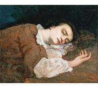 HRJUBWREE Dipinti Famosi Stampe d'Arte Mural Dipinto Studio per Les Demoiselles Des Bords De La Seine di Gustave Courbet Per la Decorazione del Soggiorno 60x90cm