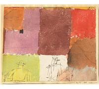 HRJUBWREE Dipinto su Tela Classico Quadri su Tela Stampe Pittura Composizione con figure di Paul Klee Per la Decorazione dell'ufficio 60x90cm