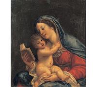 HRJUBWREE Dipinto su Tela Classico Quadri su Tela Stampe Pittura Dama col Bambino di Francesco Albani Per la Decorazione dell'ufficio 60x90cm