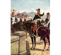 HRJUBWREE Dipinto su Tela Classico Quadri su Tela Stampe Pittura Guglielmo Pepe on the Ponte Della Maddalena in Naples by Tancredi Scarpelli Per la Decorazione dell'ufficio 60x90cm