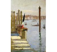 HRJUBWREE Dipinto su Tela Classico Quadri su Tela Stampe Pittura il Canaldel Consolato Francese di John Lavery Per la Decorazione dell'ufficio 60x90cm