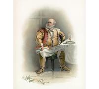 HRJUBWREE Dipinto su Tela Classico Quadri su Tela Stampe Pittura Il Falstaff di Shakespeare di Charles Robert Leslie Per la Decorazione dell'ufficio 60x90cm