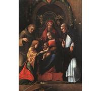 HRJUBWREE Dipinto su Tela Classico Quadri su Tela Stampe Pittura il Matrimonio mistico di Santa Caterina Correggio Per la Decorazione dell'ufficio 60x90cm