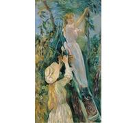 HRJUBWREE Dipinto su Tela Classico Quadri su Tela Stampe Pittura il raccoglitore di ciliegie di Berthe Morisot Per la Decorazione dell'ufficio 60x90cm