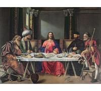 HRJUBWREE Dipinto su Tela Classico Quadri su Tela Stampe Pittura la Cena in Emmaus di Vittore Carpaccio Per la Decorazione dell'ufficio 60x90cm