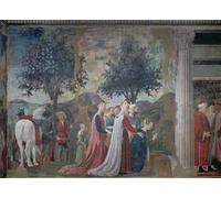 HRJUBWREE Dipinto su Tela Classico Quadri su Tela Stampe Pittura la Scoperta del Legno della Vera Croce di Piero Della Francesca Per la Decorazione dell'ufficio 60x90cm