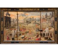 HRJUBWREE Dipinto su Tela Classico Quadri su Tela Stampe Pittura le Stragi del Triumvirato di Antoine Caron Per la Decorazione dell'ufficio 60x90cm