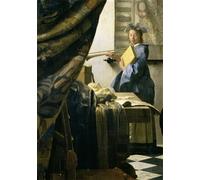 HRJUBWREE Dipinto su Tela Classico Quadri su Tela Stampe Pittura lo studio dll'artistas di Jan Vermeer Van Delft Per la Decorazione dell'ufficio 60x90cm