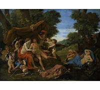 HRJUBWREE Dipinto su Tela Classico Quadri su Tela Stampe Pittura Marte e Venere di Nicolas Per la Decorazione dell'ufficio 60x90cm