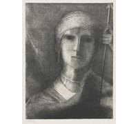 HRJUBWREE Dipinto su Tela Classico Quadri su Tela Stampe Pittura Parsifal di Odilon Redon Per la Decorazione dell'ufficio 60x90cm