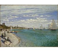 HRJUBWREE Dipinto su Tela Classico Quadri su Tela Stampe Pittura Regata a Sainte Adresse di Claude Monet Per la Decorazione dell'ufficio 60x90cm